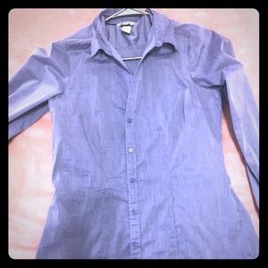 H and M button up top light blue size10